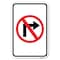 Signmission No Right Turn Graphic Only, 12 Inch x 18 Inch 1 Sign, Heavy Gauge Aluminum A-1218-23592 - alternate 1