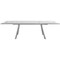 Homeroots 103" Clear and Blush Glass and Steel Self-Storing Leaf Dining Table 654236 - alternate 8