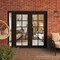 Vdomdoors Front Exterior Prehung Metal-Plastic Double Doors Clear Glass / MANUX 8100 Matte Black / Office Com MANUX8100DEXD-BLK-W72+12xH80-RH-I - alternate 3