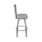 Holland Bar Stool Co 820 Catalina Stainless Steel 36in Swivel Bar Stool with Canter Folkstone Grey Seat 82036SS007 - alternate 3