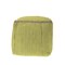 Homeroots 18" Citron and Natural Cotton And Jute Cube Pouf Ottoman 551551 - alternate 3