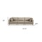 Homeroots 122" Beige Top Grain Leather Reclining Solid Wood Sofa 720405 - alternate 3