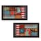 Homeroots Set Of Two Liberty and Freedom Black Framed Print Wall Art, 2PK 405740 - alternate 1