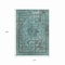 Homeroots 10' X 14' Teal Blue And Turquoise Medallion Washable Indoor Outdoor Area Rug 616081 - alternate 2