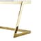 Homeroots 47" White and Gold Writing Desk 543755 - alternate 2