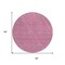 Homeroots 8' Blush And Ivory Round Geometric Washable Indoor Outdoor Area Rug 612114 - alternate 4