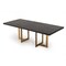 Homeroots 87" Black And Brass Rectangular Dining Table 486033 - alternate 2