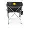 Picnic Time Family Of Brands NCAA Iowa Hawkeyes PT-XL Heavy Duty Camping Chair - XL Beach Chair - 400 lb Capacity, Black 793-00-175-224-0 - alternate 1