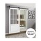 Sartodoors Sturdy Barn Door, Felicia 3599 White Silk with Clear Glass, 6.6FT Rail Hangers Heavy Hardware Set FELICIA3599BD-B-WS-3696 - alternate 4