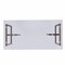 Homeroots 48" Clear and Champagne Glass Writing Desk 402037 - alternate 3