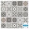 Homeroots 8" x 8" Wood Brown and White Mosaic Peel and Stick Removable Tiles 400483 - alternate 3