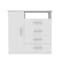 Homeroots 36" White Manufactured Wood Four Drawer Combo Dresser 477812 - alternate 2