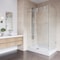 Vigo 36 in. L x 48 in. W x 79 in. H Frameless Sliding Shower Enclosure Kit in Stainless Steel VG6051STCL48WL - alternate 4
