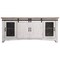 Homeroots 79" White Solid Wood Cabinet Enclosed Storage Distressed TV Stand 528707 - alternate 1