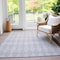 Homeroots 3' X 5' Pewter And Silver Geometric Washable Indoor Outdoor Area Rug 577085 - alternate 5