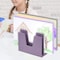Acrimet 5 Section Incline File Sorter Desk Organizer Rack for Office Desktop Plastic Solid Purple 225.3 - alternate 2