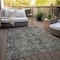 Homeroots 10' X 14' Taupe and Dark Taupe Oriental Washable Non Skid Indoor Outdoor Area Rug 563798 - alternate 3