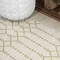 Jonathan Y Ourika Moroccan Geometric Textured Weave Cream/Green 2 ft. x 10 ft. Indoor/Outdoor Runner Rug SMB108M-210 - alternate 4