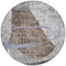 Homeroots 8' Chocolate Gray And Charcoal Round Abstract Washable Indoor Outdoor Area Rug 587580 - alternate 2