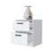 Homeroots 19" White Wood Two Drawer Nightstand with Integrated Tech 518171 - alternate 4