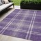 Homeroots 5' X 8' Purple Gold And Ivory Plaid Washable Indoor Outdoor Area Rug 596358 - alternate 1
