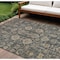 Homeroots 10' X 14' Gray Silver And Beige Oriental Washable Indoor Outdoor Area Rug 582079 - alternate 1
