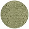Homeroots 8' Olive Green And Light Green Round Abstract Washable Indoor Outdoor Area Rug 598988 - alternate 4