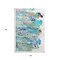 Homeroots 5' X 8' Teal Blue Ivory And Gold Abstract Washable Indoor Outdoor Area Rug 643560 - alternate 2