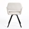 Homeroots Set of Two Beige and Black Fabric and Steel Dining Arm Chairs, 2PK 719343 - alternate 2