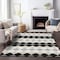 Homeroots 3' X 5' Black Ivory And Beige Geometric Washable Indoor Outdoor Area Rug 597872 - alternate 3