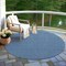 Homeroots 8' Blue And Sky Blue Round Floral Washable Indoor Outdoor Area Rug 610644 - alternate 3