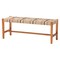 Bali & Pari Prita Bohemian Paper Loom and Natural Mahogany Wood Dining Bench 249-13885-ZORO - alternate 1