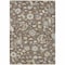 Homeroots 9' X 12' Chocolate Beige And Blue Floral Washable Indoor Outdoor Area Rug 597810 - alternate 4