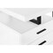Homeroots 47" White and Black Wood and Metal Sled Computer Desk With Three Drawers 489922 - alternate 3