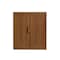 Homeroots Set Of Two Walnut Wood Corner Accent Cabinet With Two Doors 719690 - alternate 1
