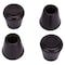 Prosource Furniture Leg Tip, Round, Rubber, Black, 1/2 in Dia, 1.1 in H FE-50632-B - alternate 2
