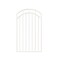 Nuvo Iron 33-in W x 56-in H Glossy Wht Benitoite Gate Arched 36-in W Opening SCHardware W/Dbl Side Handle IBGA3356GW - alternate 1