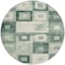 Homeroots 8' Green And Ivory Round Geometric Washable Indoor Outdoor Area Rug 605033 - alternate 3