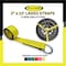 Tie 4 Safe 2'' x 10' Side Mount Wheel Net Tie Down Kit w/ Flat Hook. WLL: 3,333 LBS Yellow, 4PK RT04CK-5210-M11W9-Y-BW02P-BLK-4 - alternate 1