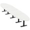 Skutchi Designs 20ft Conference Table With Power Unit | 18 Person Modular Oval Meeting Table | Harmony Series HAR-OVL-48X240-T.BK-W960-NA - alternate 1