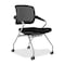 Mayline Mid-Back Chair Valore Mid Back Chair, Black, Package Quantity 2, Loop Arms, 18-1/2" Height, Fabric TSM2BB - alternate 1