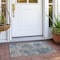 Homeroots 2' X 3' Teal and Taupe Abstract Washable Non Skid Indoor Outdoor Area Rug 564287 - alternate 4