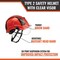 Malta Dynamics SafetyHelmet w/Clear Visor, Acrylonitrile Butadiene Styrene (ABS), Ratchet, Red HTR2001 - alternate 2