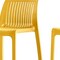 Homeroots Set of Four 30" Yellow Heavy Duty Plastic Outdoor Bar Height Chairs 565355 - alternate 2