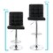 Elama 2 Piece Square Tufted Faux Leather Adjustable Bar Stool in Black with Chrome Base ELM-708-BLK - alternate 6