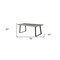 Homeroots 78" Silver And Gray Aluminum And Metal Sled Base Dining Table 318910 - alternate 2