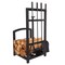 Lavish Home 5-Piece Fireplace Tool Set and Log Rack Mission-Style Firewood Holder for Hearth 80-FPTS-3 - alternate 4