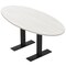 Skutchi Designs 4 Person Conference Table With Power Unit | 6' Oval Table | Harmony Series HAR-OVL-36X72-T.BK-WA7976-NA - alternate 1
