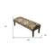 Homeroots 48in Brown Upholstered Wool Southwest Distressed Bench 389204 - alternate 2