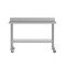 Flash Furniture Reese 30in. x 60in. Work Table, SS Top Shelf, 4in. Backsplash, Adjustable Undershelf, 4 Casters NH-WT-3060-GG-B4-CAS-GG - alternate 4